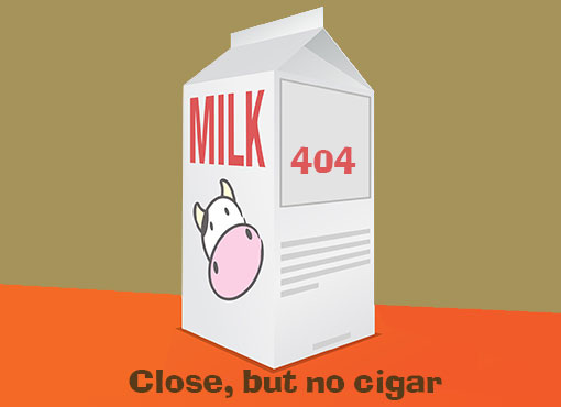 Close but no cigar 404