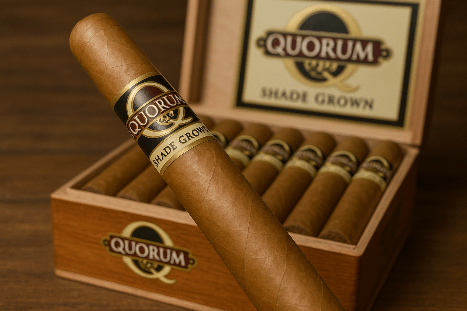 Quorum Shade Grown Churchill cigars at The Cigar Store