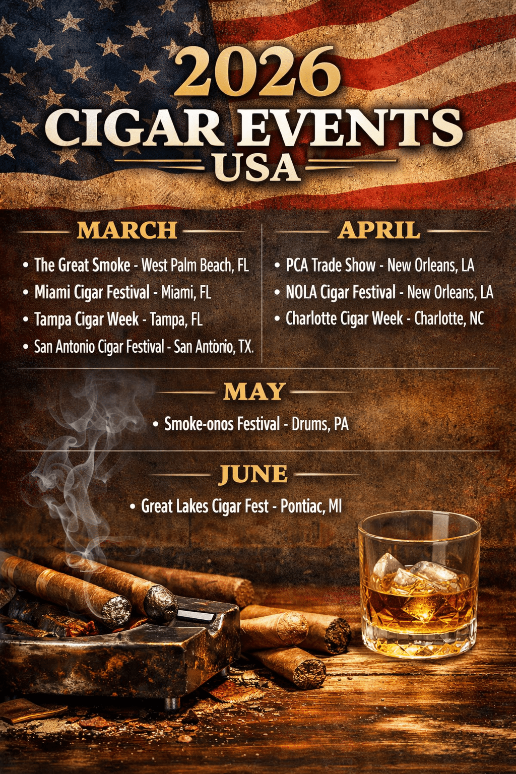 Cigar events in 2026
