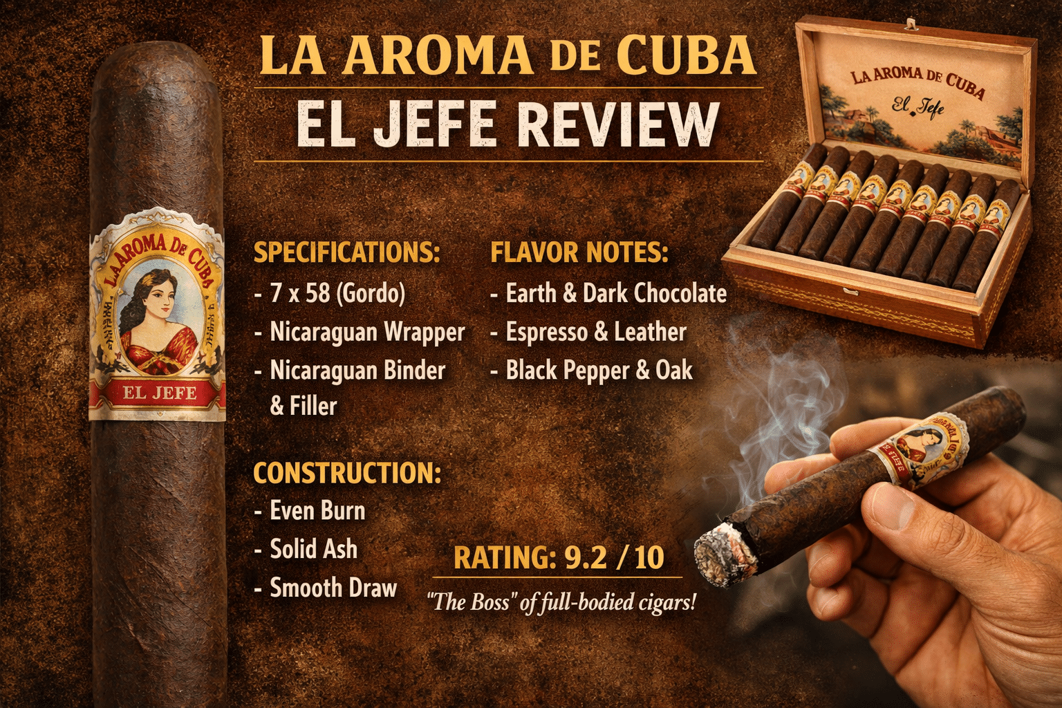 La Aroma De Cuba El Jefe cigar review