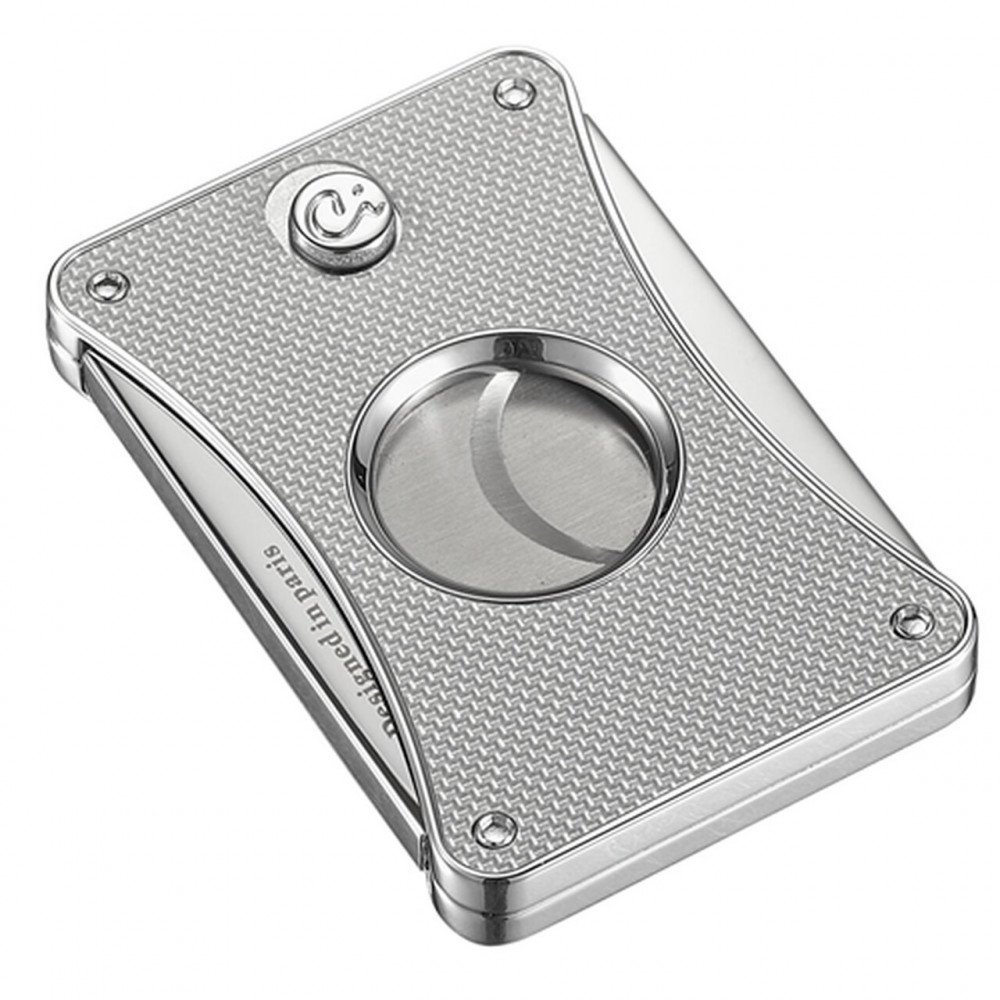 Caseti Dion Silver Carbon Fiber Double Guillotine Cigar Cutter online